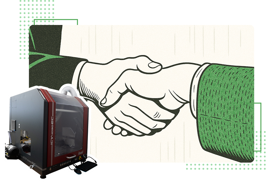 握手をしている手元のイラスト